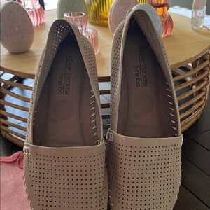 Adam Tucker Taupe Perforated Slip-On Loafers